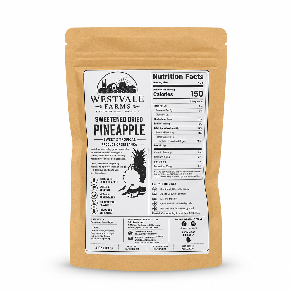 Sweetened Dried Pineapple
